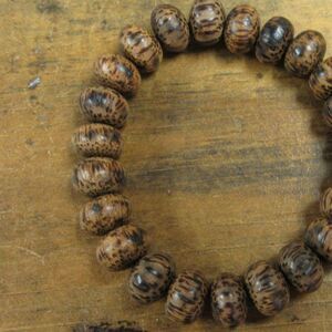 MERRISOTA JEWELRY Coconut Palm Tree Wood Stretch Bracelet Womens Size 6 3/4" NEW